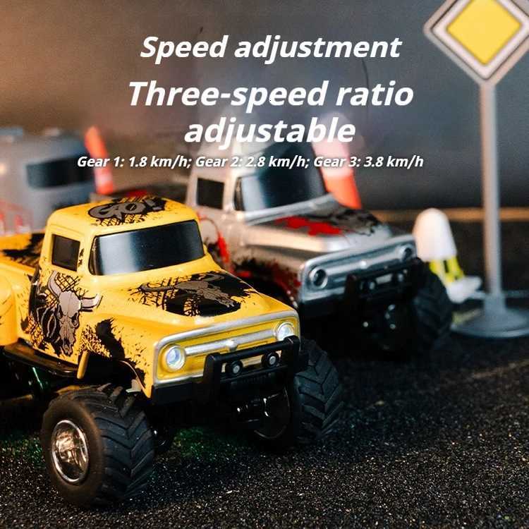 Little Monster 164 Rc Car Mini 24Ghz Remote Control Cars with Cool Spray Painting Pattern Rc Offroad Vehicle Boys Toys GiftsT251010