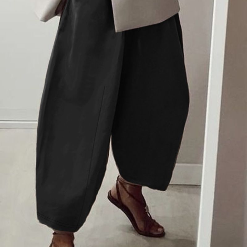 Women's Autumn Winter New Fashion Solid Color Long Pants - Casual Versatile Slim - Fitting Trousers-CF56246