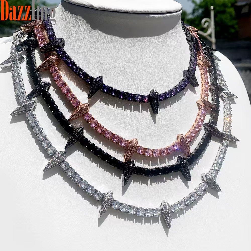 5mm Moissanite Tennis Chain 2026 New Moissanite Chain Black Panther Necklaces High end Trendy Popular Moissanite Jewelry
