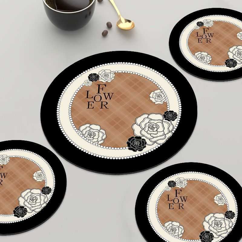 Minimalist Diatomaceous Earth Plate Heat Insulation Water Absorption NonSlip Table Mat QuickDry Drainage NoWash Heat Resistant Placemat Tea Cup C25101