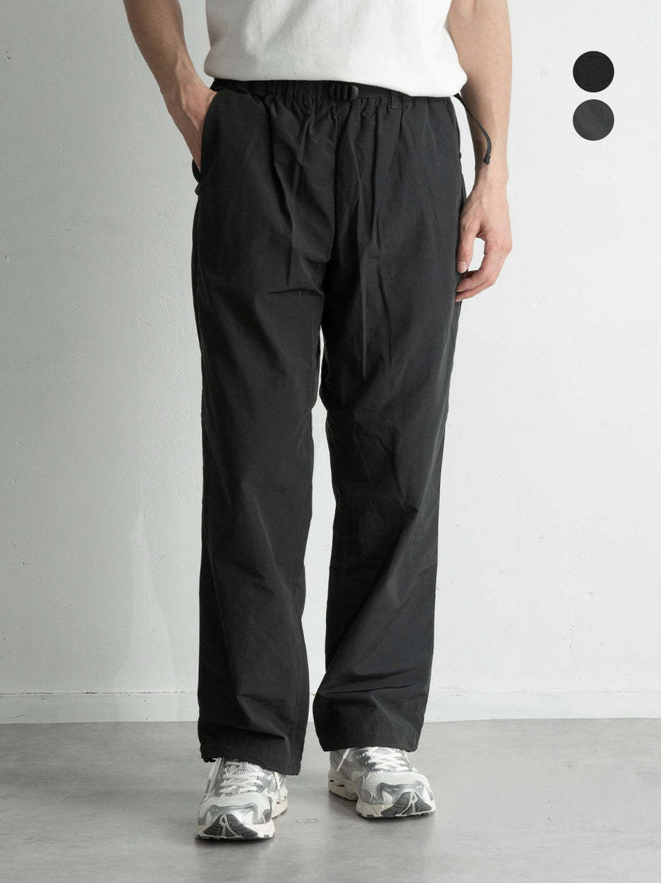 Men's Pants Goldwin Loose Straight Sweatpants Thin Adjustable Belt Elasticity Trousers Men Women Casual Hem Drawstring Quick Drying Z260315