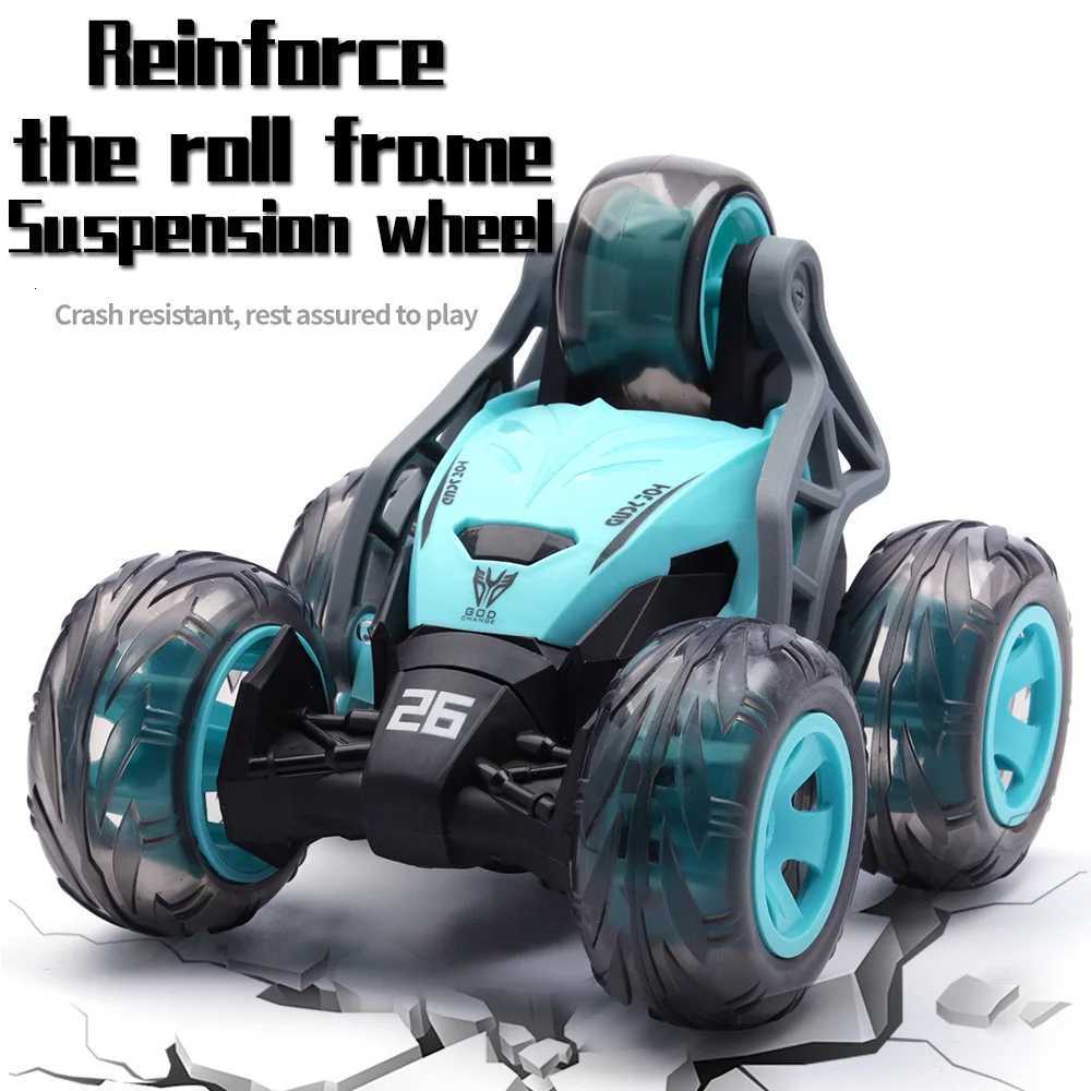 RC Car Kids Toy Remote Control Stunt Car 360 Rotare Twist Truck 5 Wheel Dump Truck OffRoad Vehicle Electric Toys Children GiftT251010