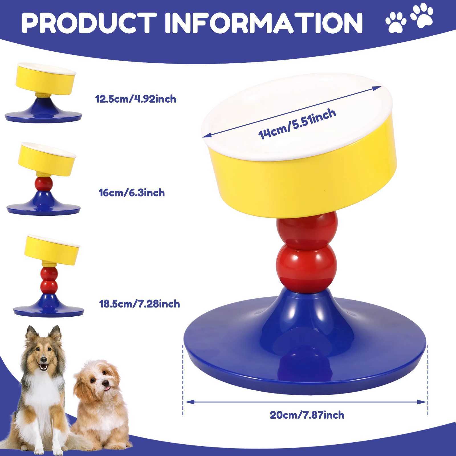 Elevated Cat Dog Bowl Adjustable Height Ceramic Pet Bowl Detachable Easy Cleaning Raised Feeding Bowl With Anti Slip Pad C251009