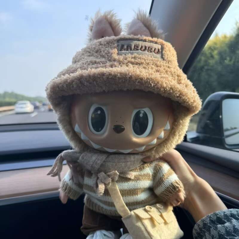 Perfect The MONSTERS DRESS BE LATTE Vinyl Plush Doll Action Figure Overalls Labubu Stuffed Toy Figurine Bust