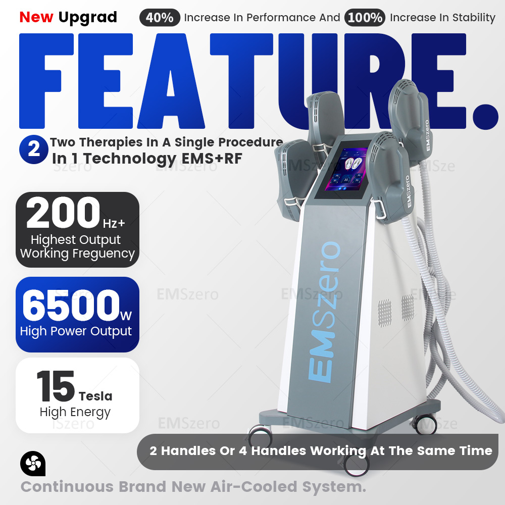Professional EMS Body Slimming Machine HI-emt 6500W 15Tesla EMSZERO Fat Burning Body Contouring Weight Loss Tightening Spa Device