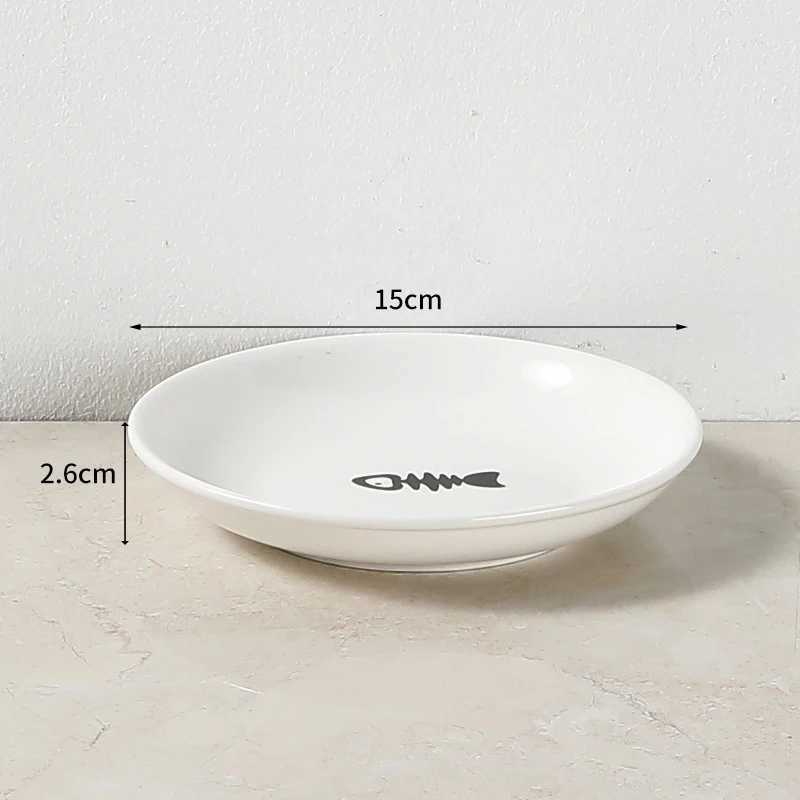 2024 New Pet Ceramic Bowl Iron Rack Cat Food Snacks Canned Plate AntiBlack Chin AntiTurning Water Does Not Leak Easy To Eat C251009