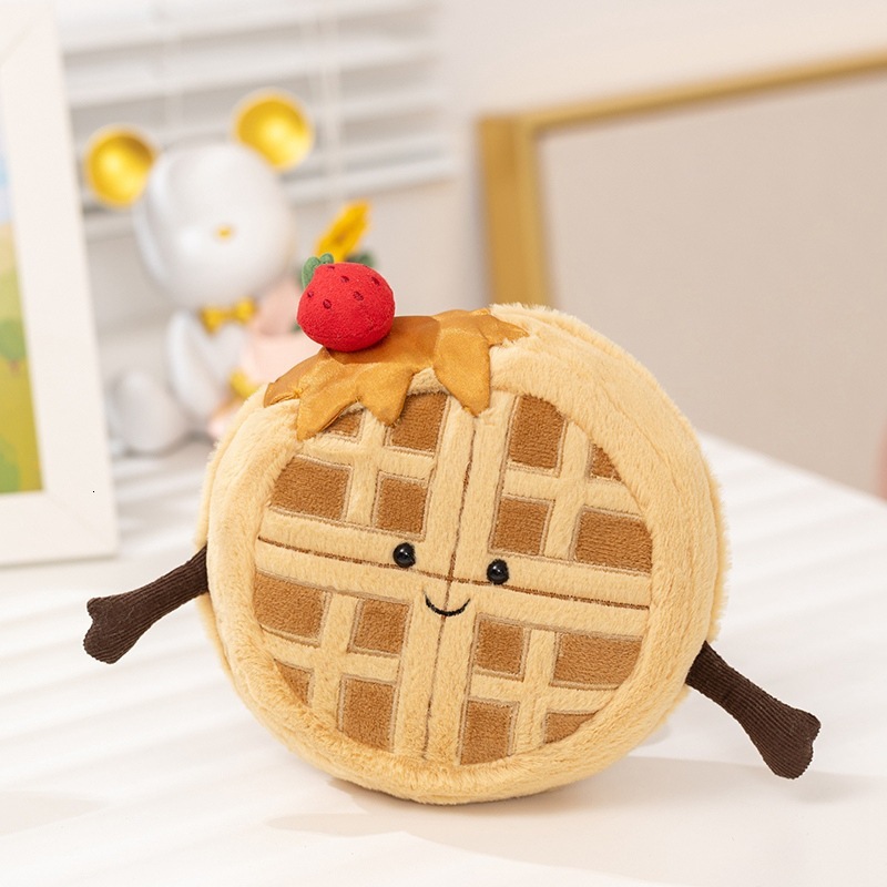 jc Bagel Waffle Pancake Plush Toy Realistic Bread Food Series Doll