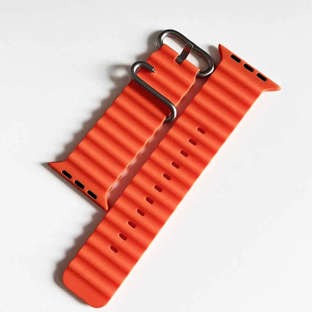 Silicone Ocean band for Apple Watch straps 45mm 46mm 40mm Ultra 2 49mm 44mm 41mm 3842mm sport bracelet series 10 9 8 7 6 5 4 SE 251010