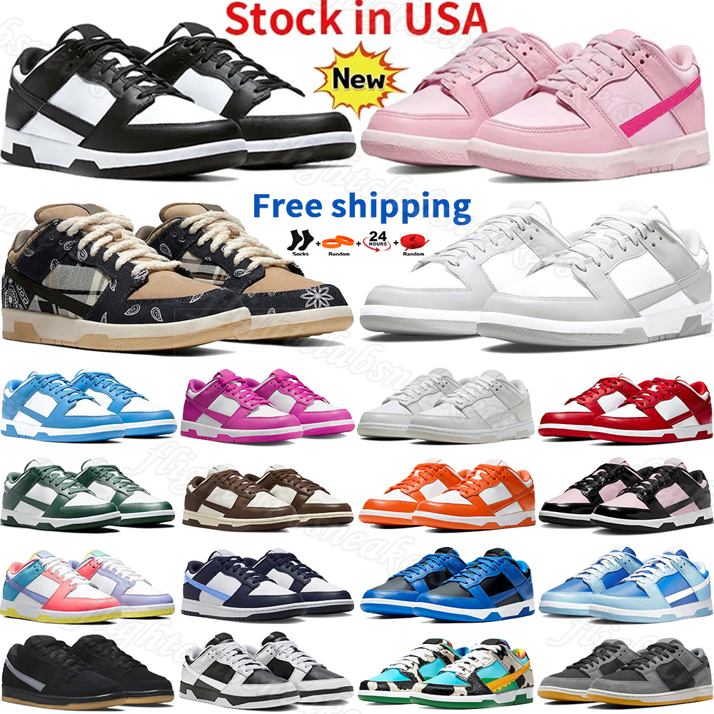 Free shipping mens designer shoes Local warehouse white black photon dust triple pink University Blue Grey Fog US Stocking low casual sneakers womens trainers
