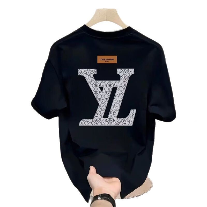 Pure Cotton Short Sleeve T-shirt For Men Designer Shirt Loose Fit Summer Hong Kong Style Trendy Five Quarter Sleeve Designer Hoodie Student Couple Mat