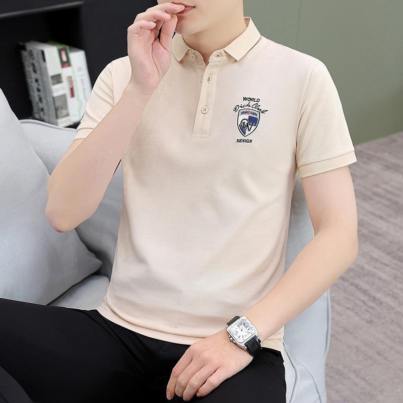 Turn-down Collar Polo Shirt Short Sleeve Designer Hoodie T-shirt Men's Fashion Brand High-end Summer Business Casual Youth Collared Designer Shirt Trendy Top