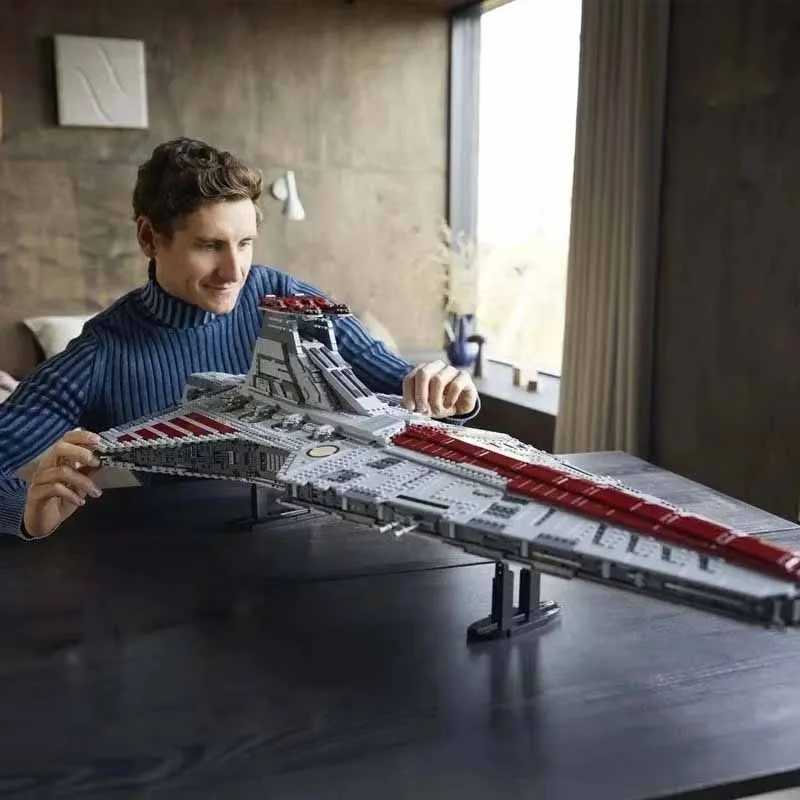5374 PCS Large Biggest Venator Class Republic Attacks Cruiser Building Blocks Bricks Toys Adt 75367 Gifts Collectors Edition C251111