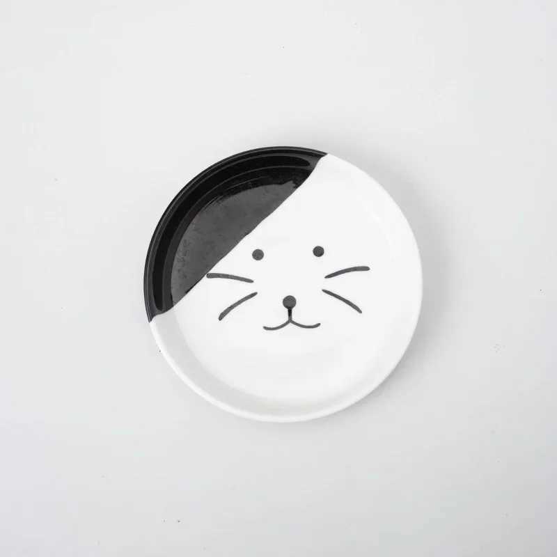 Cat Bowl Ceramic HighFoot Neck Guard Food Bowl Shallow Mouth Large Caliber Pet Food Bowl C251009