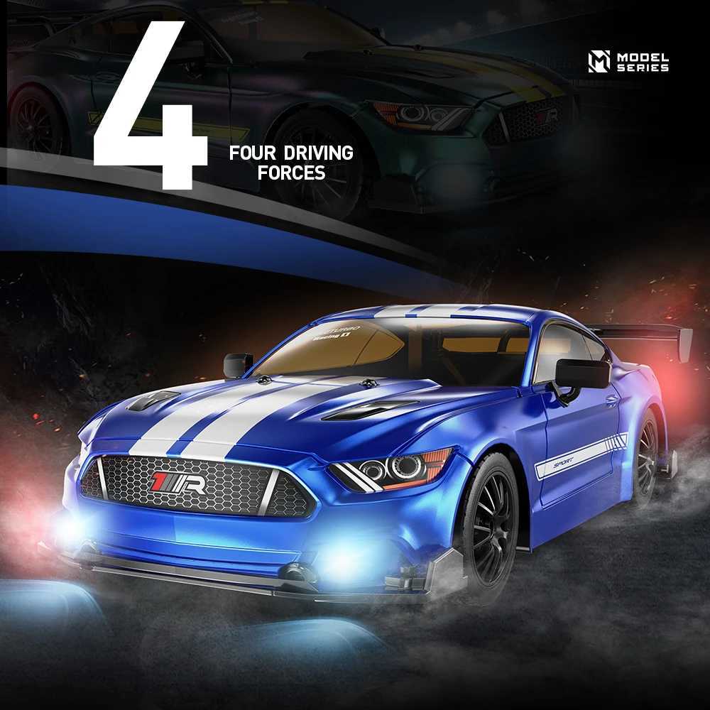116 24G 4WD RC Toy Car Model 8100 HighSpeed Drift LED Lights Electric Racing Rechargeable Kids GiftT251010
