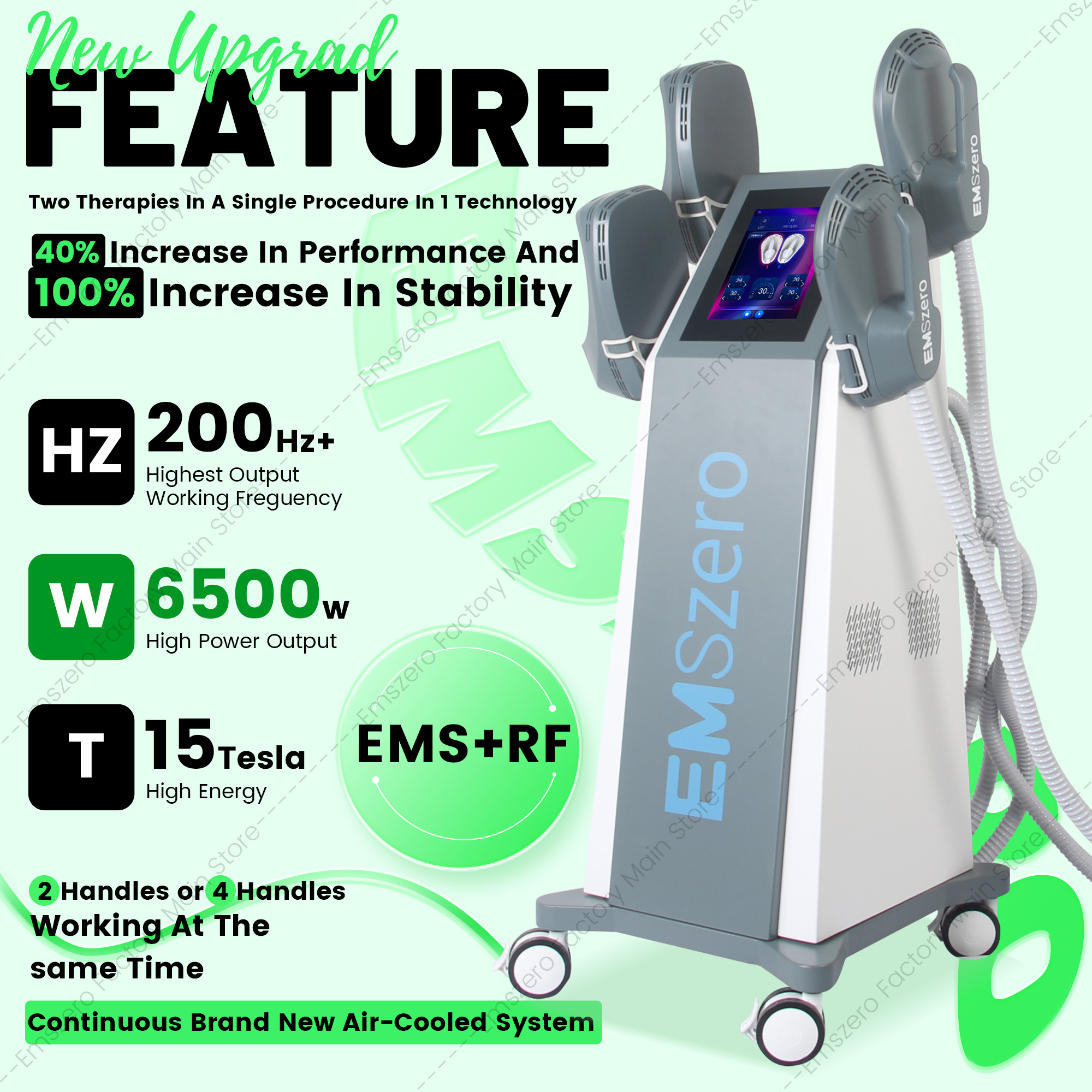 Non-Invasive EMS Body Muscle Stimulator EMSZERO 15Tesla 6500W Fat Reduction Improve Body Shape Build Abs Tone Buttocks Slimming Equipment