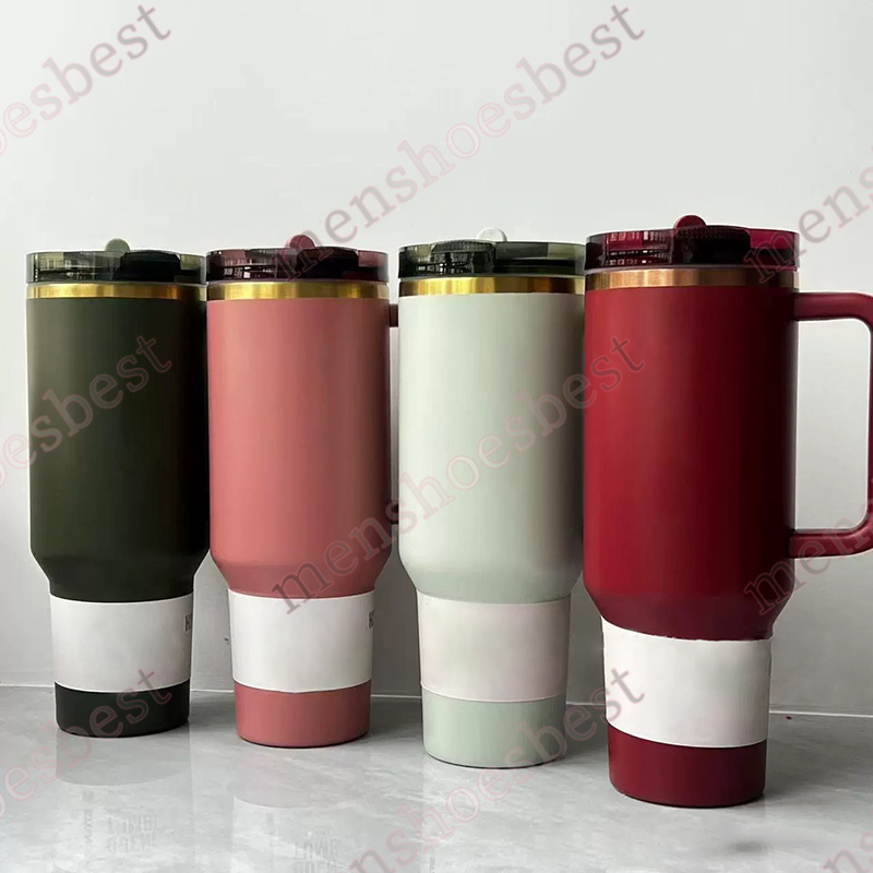 Designer Stainless Steel Insulated Cup Outdoor Sports kettle Stainless Steel Handy Cup Sports Water Bottle 40OZ Large-capacity Straw Cup