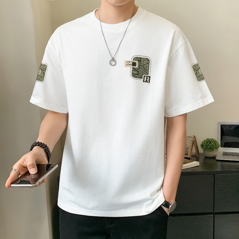 Designer Hoodie Summer Short Sleeve T-shirt For Men 2025 Designer Shirt New Letter Trendy Brand Fashion Summer Wear Men's Ice Silk Thin Half Sleeve Tee