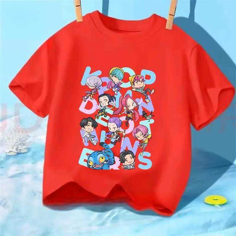 Childrens Clothing KPop Demon Hunters Fans Gifts Kids Clothes Fashion Casual Tops 2025 Hot Movie Soft Baby Girls T Shirt Z250919
