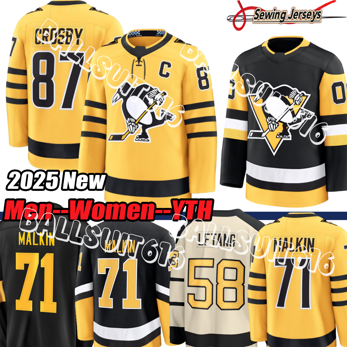 #87 Sidney Crosby pittsburgh hockey jersey penguin jersey Kris Letang Erik Karlsson #58 Letang A Hockey Jerseys
