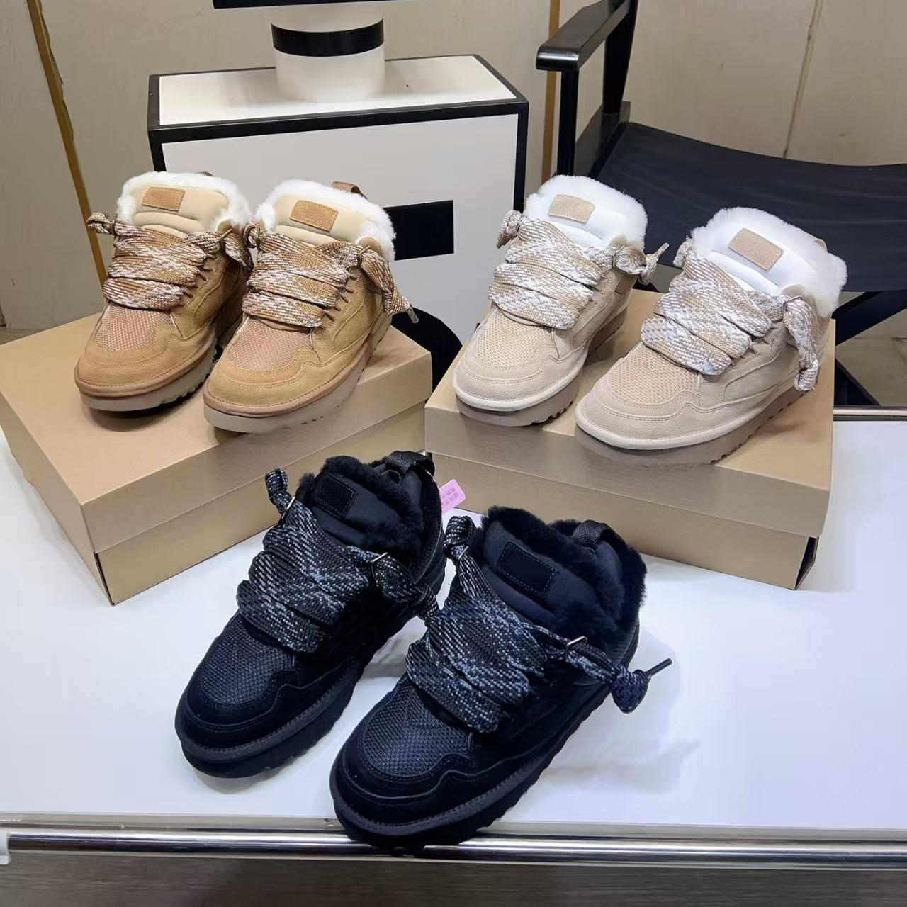 Lowmel Casual shoes Designer Tazz Tasman Lowmel Sand Trainer platform boot Australia snow boots women ankle booties sheepskin mens womens winter shoes