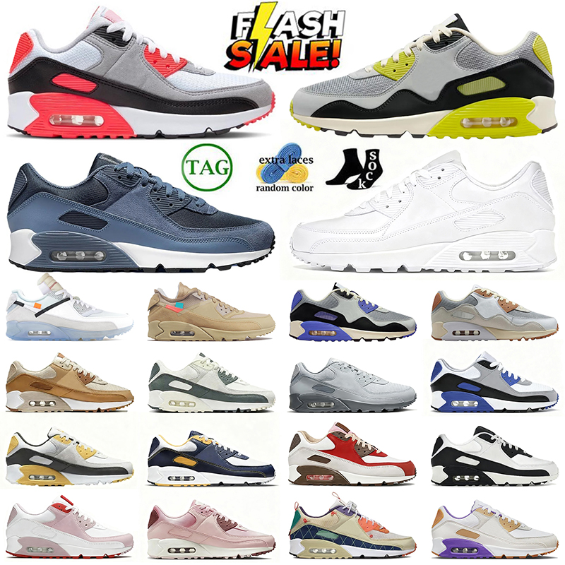 Outdoor 90 Running Shoes 90s Trainers Infrered Patta Waves Triple White Black Diffused Blue Vintage Green Wolf Grey Mens Women 90 Sports Sneakers Chaussures Dhgate