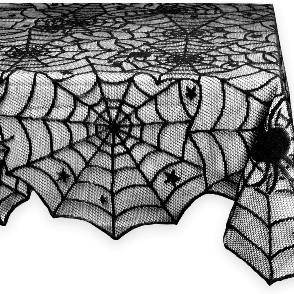Halloween tablecloth spider web fireplace towel disposable bat spider table flag light decoration set ZUQU01