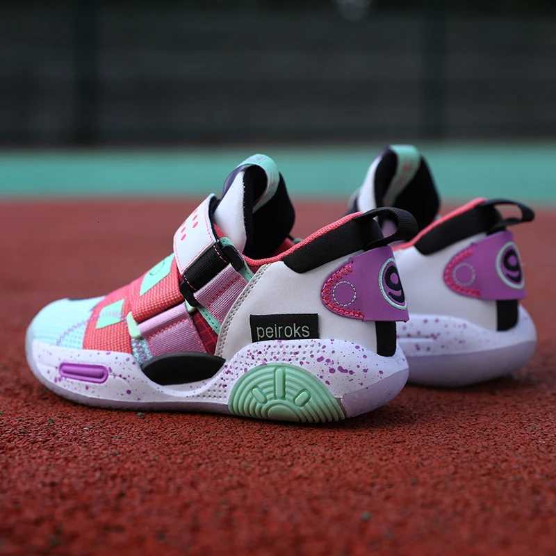 New Brand Childrens Basketball Shoes For Boys Girls Nonslip Kids Sport Shoes Lightweight Outdoor Sneakers Trainers Footwear W251010