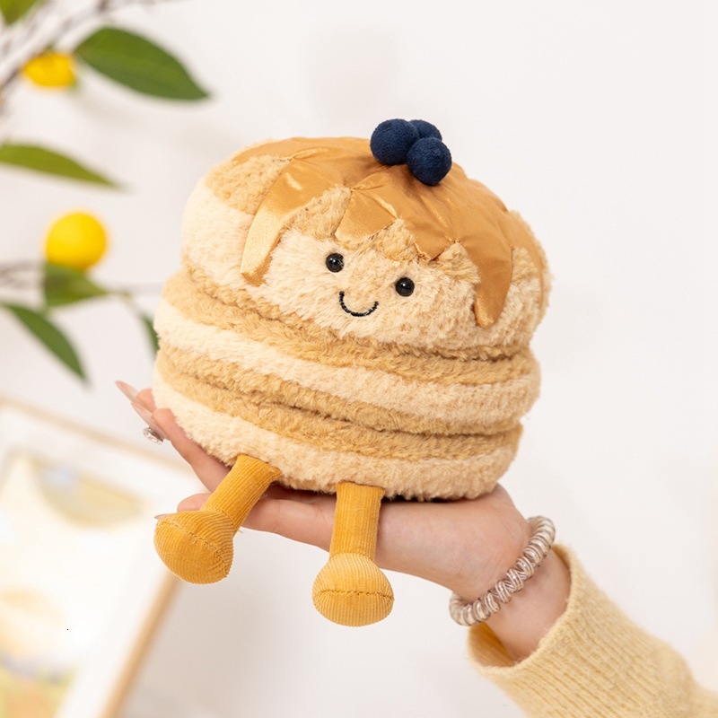jc Bagel Waffle Pancake Plush Toy Realistic Bread Food Series Doll