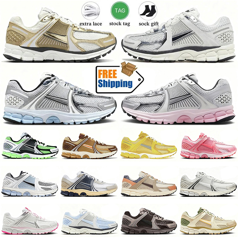 Vomeros 5 Running Shoes Vomero Sneakers Designer Metallic Gold Silver Blue Tint Pink Foam Mens Womens Vomero5 Sports Trainers Outdoor Chaussures Free Shipping 36-45
