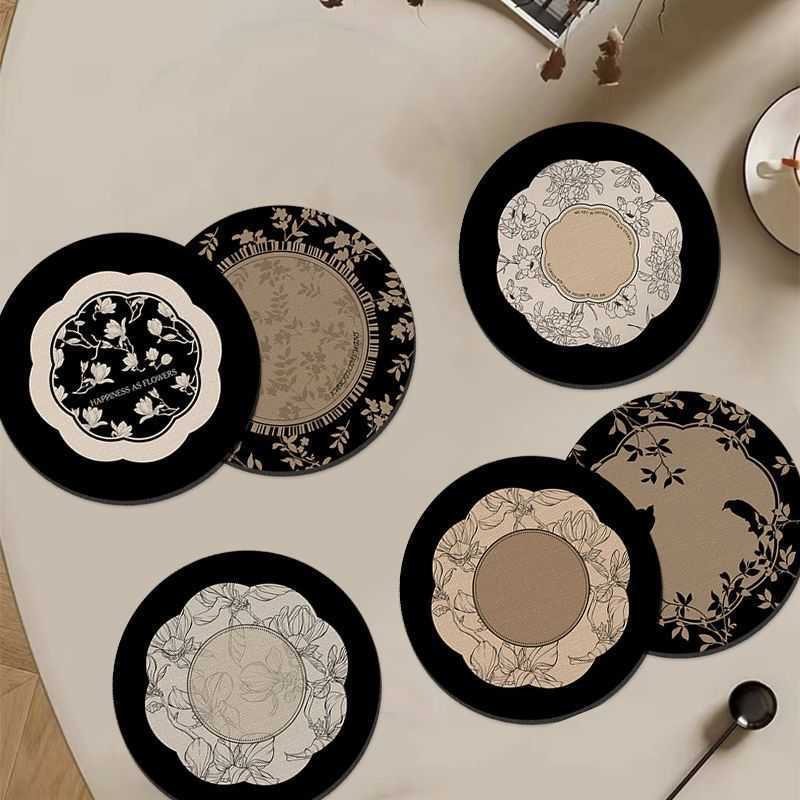 Vintage Style Coaster Water Absorbent NonSlip Ins Style Heat Resistant Mat DirtResistant QuickDry Household Coffee Bowl Plate Tea Cup Mat C251010