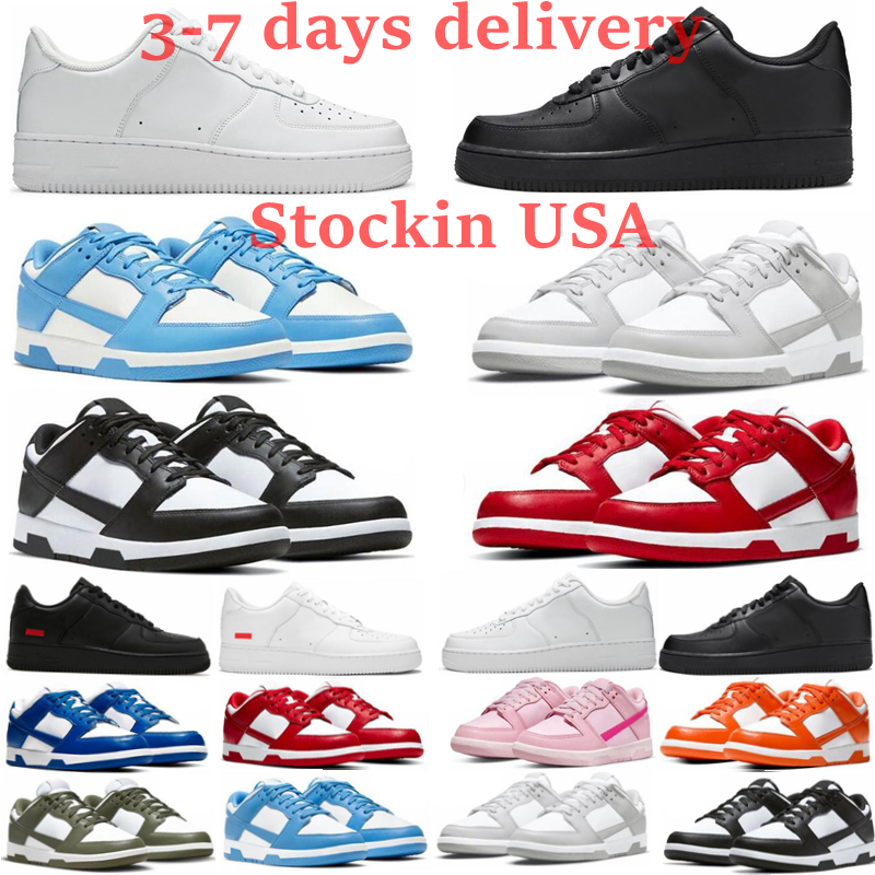 Designer Casual Shoe for 1 men women white black pink panda grey fog university blue active fuchsia gai womens mens trainers outdoor sports sneakers