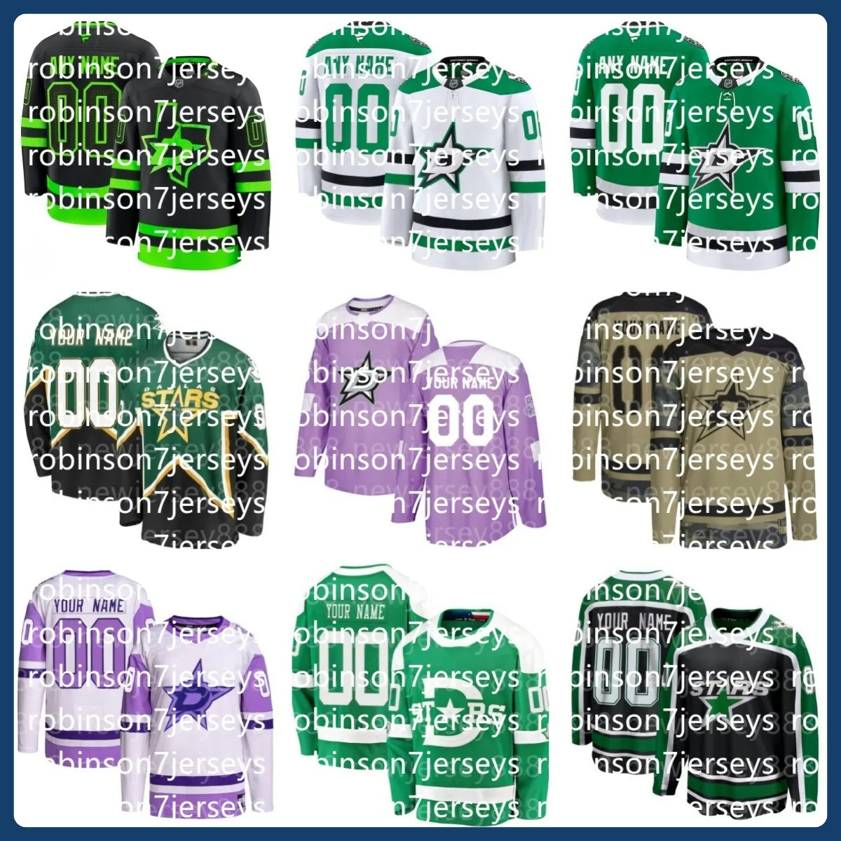 Matt Duchene Stars Hockey Jersey Miro Heiskanen Thomas Harley Evgenii Dadonov Sam Steel Esa Lindells Colin Blackwell Ilya Lyubushkin Mason Marchment