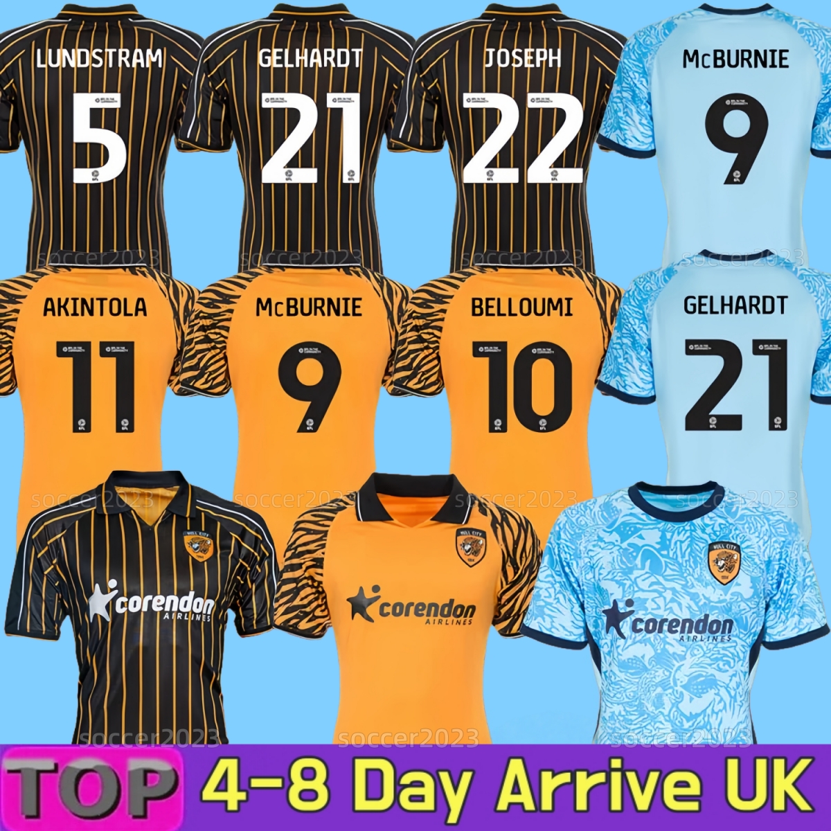 2025 2026 HullS city Soccer Jerseys McBURNIE CROOKS GELHARDT NDALA KAMARA LUNDSTRAM MATAZO PALMER SLATER PUERTA VAUGHAN EGAN 25 26 home away football shirts Men Kids