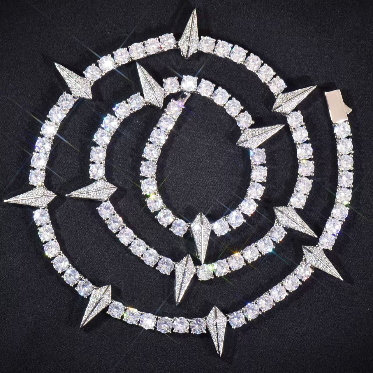 2026 New Chain, Black Panther Necklaces, High end Trendy Popular Jewelry, 5mm Moissanite Tennis Chain