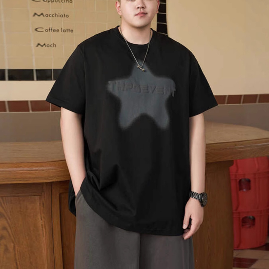 Trendy Brand Summer Plus Size New Men's Printed Loose Fit Designer Shirt Oversized Casual Pullover Designer Hoodie Half Sleeve Short Sleeve T-shirt