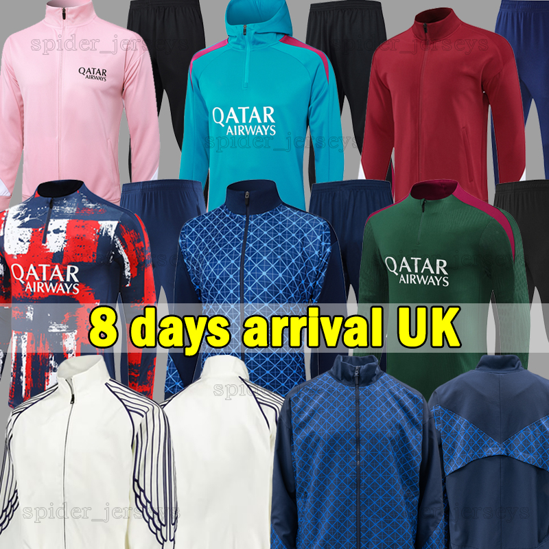 JOAO NEVES PsGes Soccer Jerseys 24 25 KVARATSKHELIA O.DEMBELE BARCOLA Soccer Sets 2024 2025 Long sleeve Trench coat Tracksuits N.MENDES Football Shirts Men Kids Kits