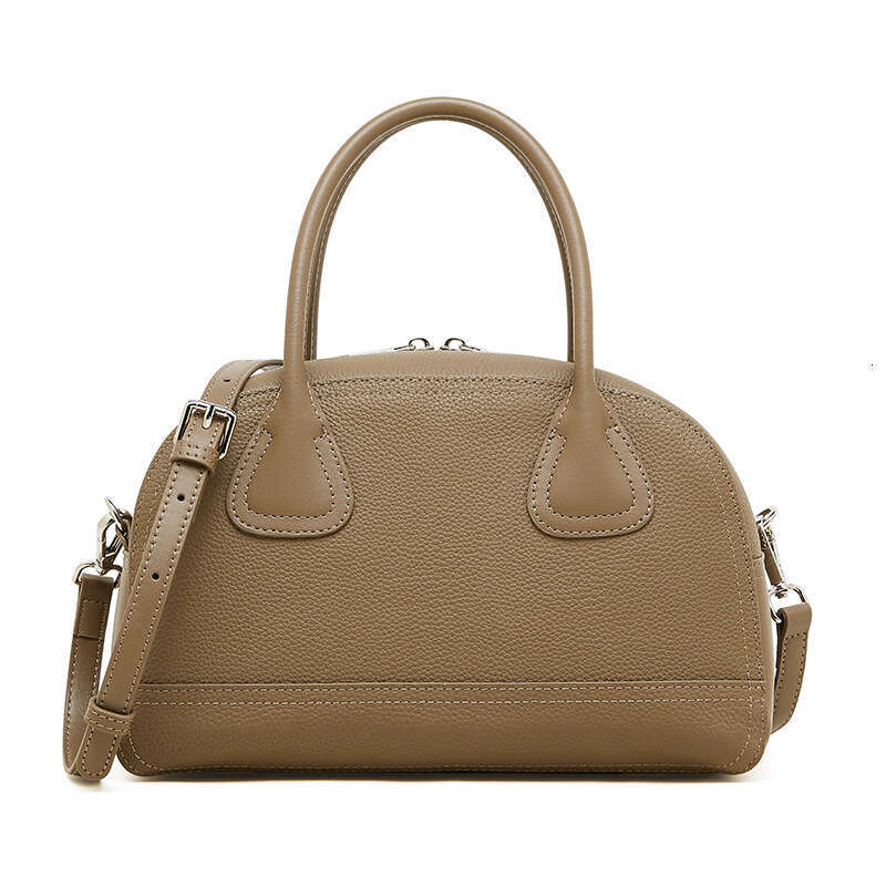 Luxury bag Genuine Leather Niche Bowling for Women Summer New Simple Shoulder Casual Commuter Handheld Crossbody Bag