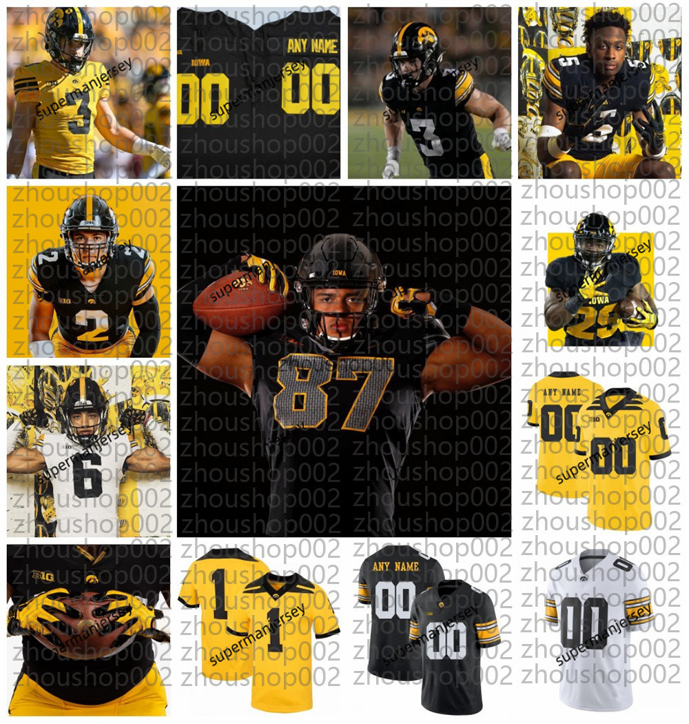 Iowa Hawkeyes Football Jersey Cade McNamara George Kittle Leshon Williams Jaziun Patterson Luke Lachey Jay Higgins Deontae Craig Kaleb Johnson 2024 ne