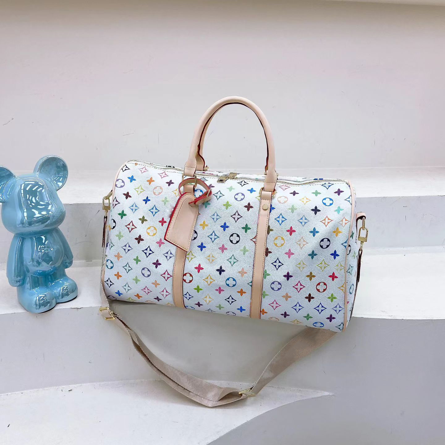 Quality New Men Duffle Bag Women Travel Bags Hand Luggage Travel Bags Men Pu Leather Handbags Large CrossBody Bags Totes Purse Crossbody Bag