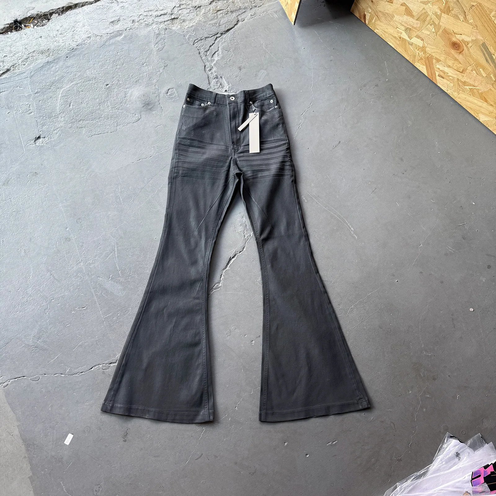 Rick BLACK Zipper Pocket Fit elasticity slim PANT Jeans Cotton Denim Pants Comfort Casual Jeans Size S M L XL B7251009