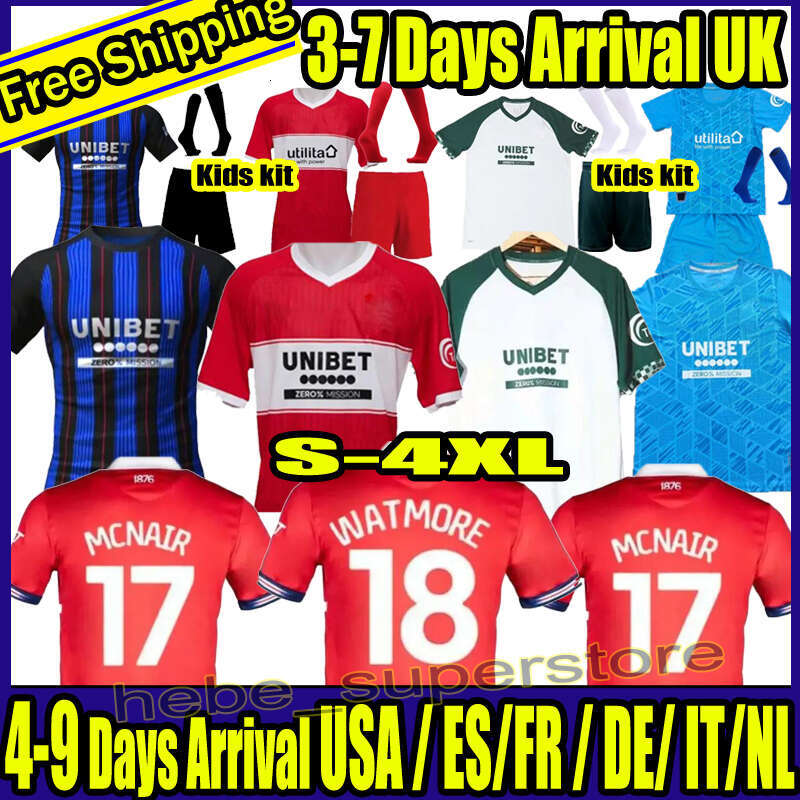 S-4XL 25 26 Middlesbrough Soccer Jerseys 2025 2026 Tavernier Payero Howson McNAIR AKPOM CLARKE FRY FORSS LENIHAN Football Shirt Uniforms Men Kids Kits uniforms S-4XL