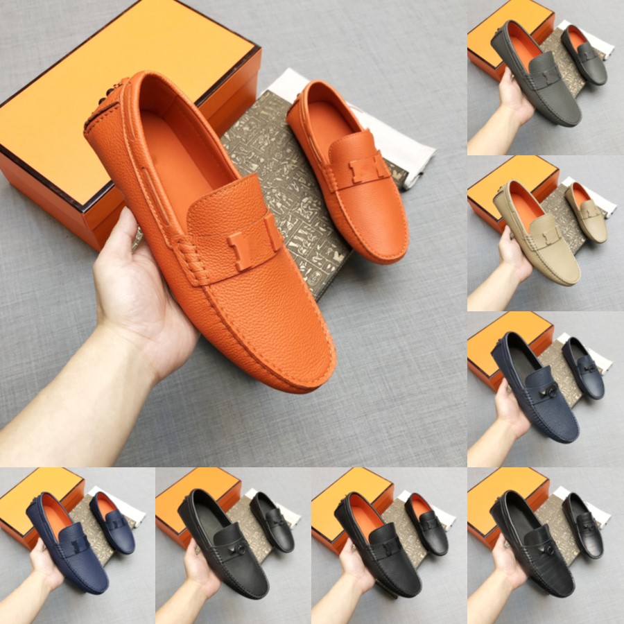 40Model 2024 Genuine Leather Designer Men Loafers Shoes Casual Luxury Brand Formal Mens Loafers Moccasins Italian Breathable Slip on Male Boat Shoes Plus Size 38-46