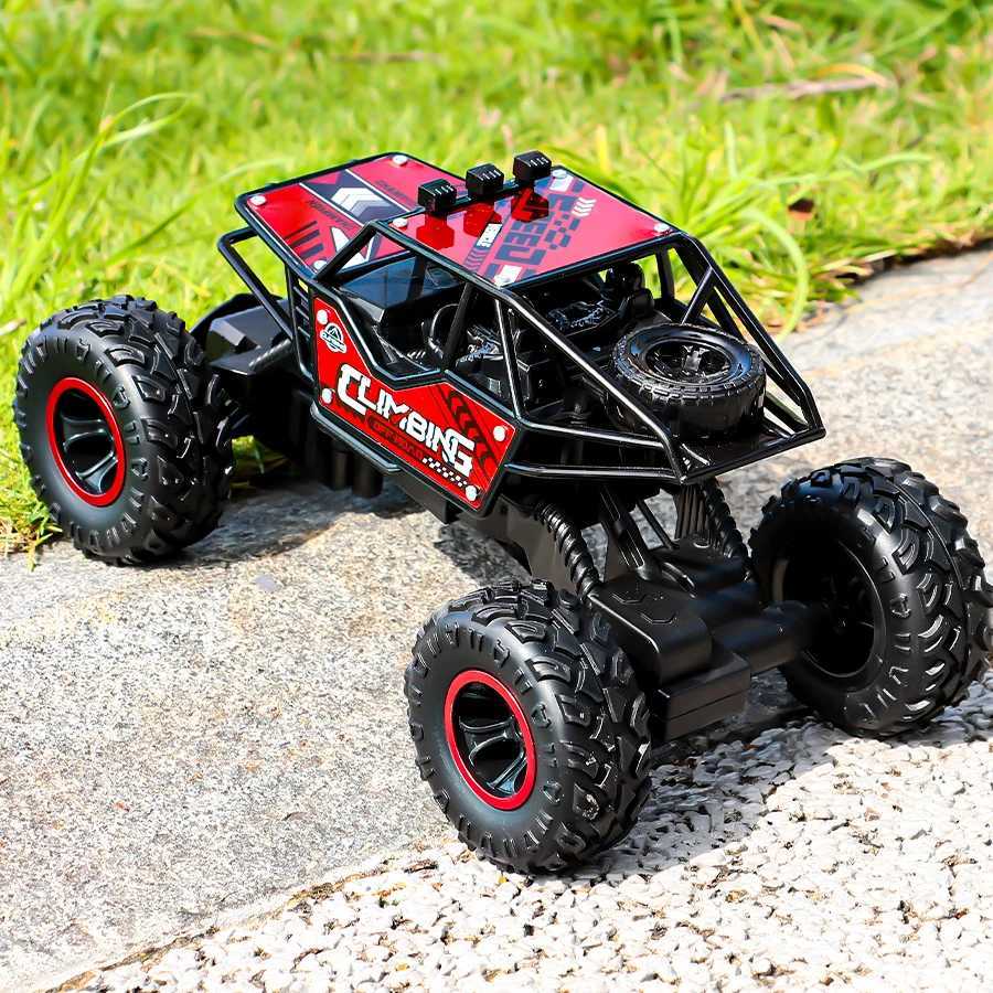 24G remotecontrolled alloy offroad vehicle with longdistance lighting rechargeable childrens racing toy car birthday giftT251010
