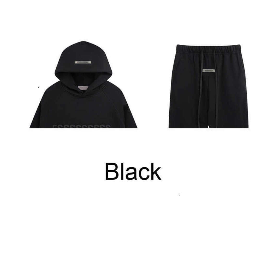 Essentials Tracksuit Designer 1977 Hoodie 2 Piece Suit Couple Fashion With 3D Silicon Letter Print Sweatshirt Outdoor Jogger Sweatpants Essential Pullover A93