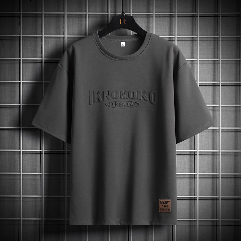 Big Belly Designer Shirt Short Sleeve Men's Summer 2025 New Loose Plus Size Half Sleeve Designer Hoodie T-shirt For Fat Men