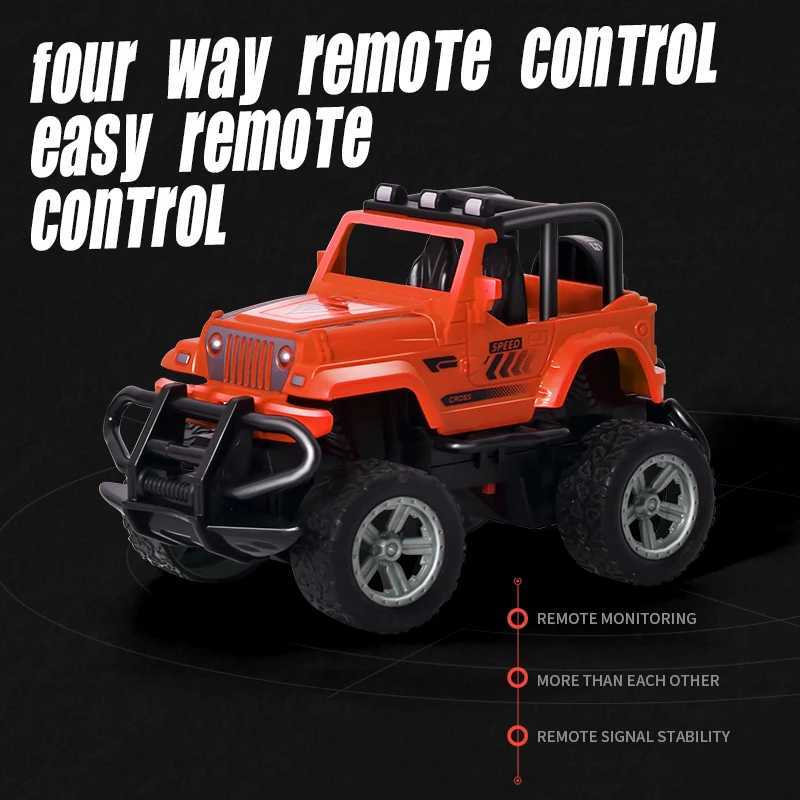 Childrens toy car remote control car fourwheel drive inertia offroad strong impact resistance performance cool driftingT251010