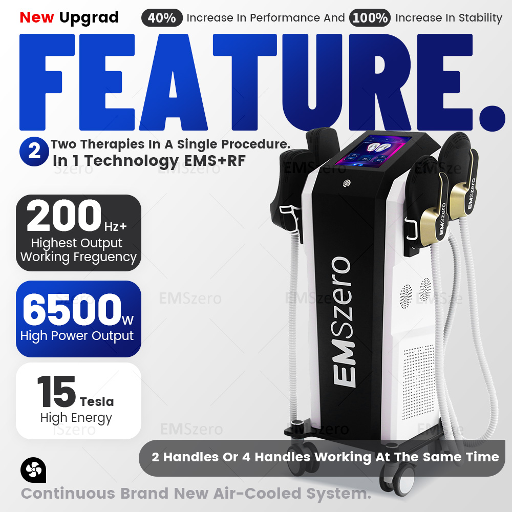 EMSZERO Body Muscle Stimulator Machine 6500W HI-emt EMS Fat Reduction Tighten Skin Tone Buttocks Weight Loss Beauty Salon Sculpting Device
