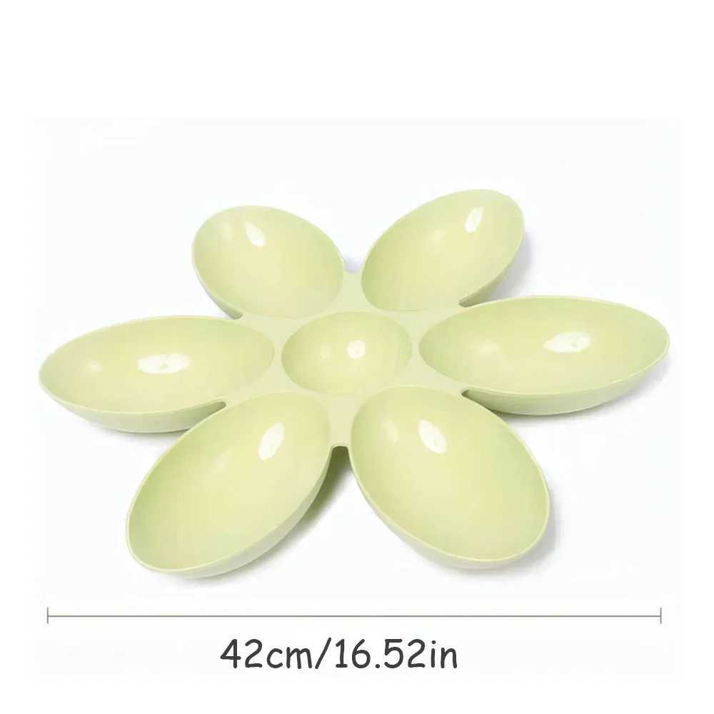 6Grid Petal Cat Bowl AntiSnatching for MultiCats Special for KittensNursing CatsStrays Durable Feline Feeding Supplies C251009