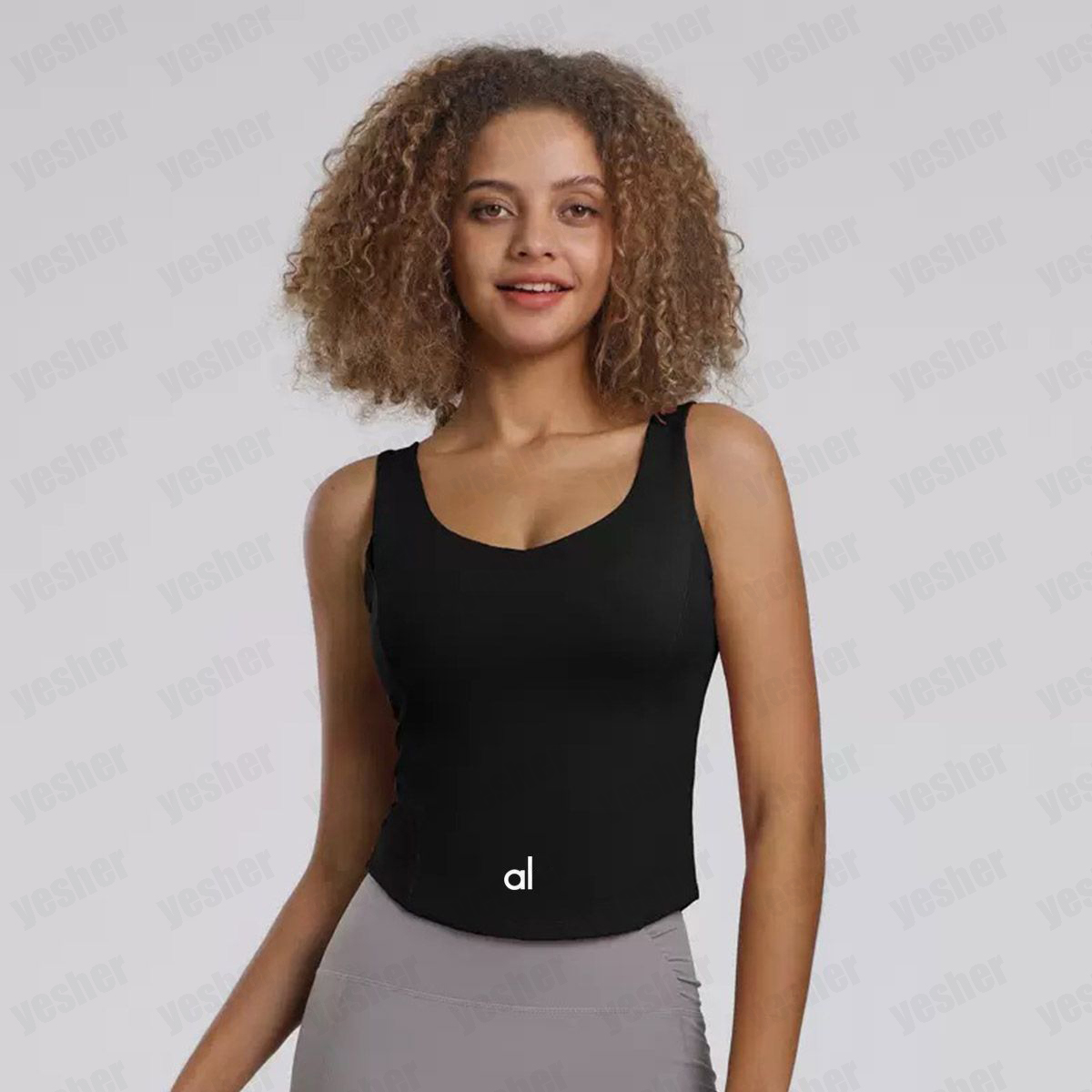 2025 Letter Print Tank Tops Designer Yoga Sports Vest FOR Women Fitness Slimming Vests Luxury Classic Top Crew Neck T Shirt Lady Slim Clothing CRG2506046F8