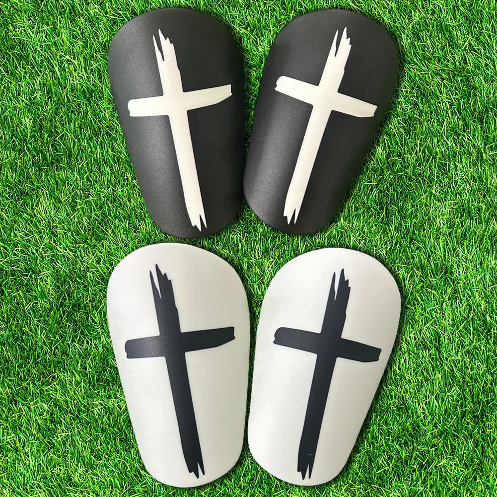 1 Pair Mini Soccer Shin Guards Cross Small Football Pads Shock Absorbing Leg Protector for Men Women 251010